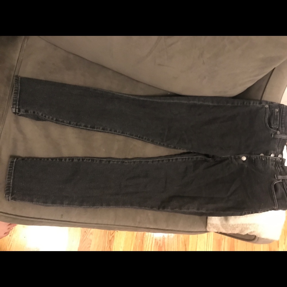 Black High Waist Button Up Gap Jeans Size 28/6